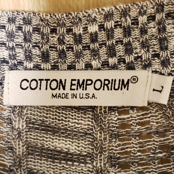 Cotton Emporium Blue Striped High Low Thin Sweater - Picture 6 of 6